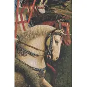 Knights Of Christ I Belgian Tapestry Wall Hanging - 24 in. x 57 in. cotton by Jan and Hubert van Eyck | Close Up 2