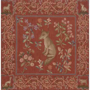 Medieval Fox Tapestry Cushion Cover - 19 in. x 19 in. Wool/cotton/others by Charlotte Home Furnishings Inc