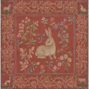 Medieval Rabbit I French Couch Cushion | Close Up 1