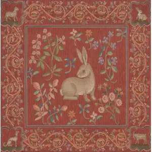 Medieval Rabbit I Tapestry Cushion Cover - 19 in. x 19 in. Cotton/Polyester/Viscose by Charlotte Home Furnishings Inc