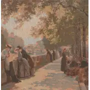 Bank of the River Seine II French Couch Cushion | Close Up 1