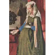 Arnolfini Portrait  Belgian Tapestry Wall Hanging | Close Up 2