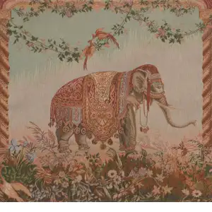 Elephant I Tapestry Cushion Cover - 19 in. x 19 in. Cotton by Jean-Baptiste Huet