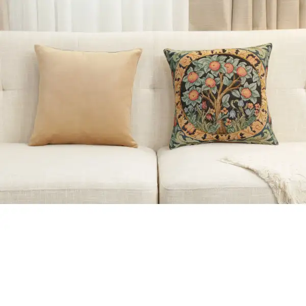 W. Morris Orange Tree Tapestry Cushion Cover - 14 in. x 14 in. Cotton by William Morris | Close Up 5