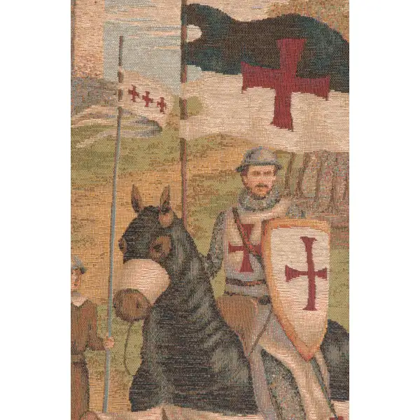 Templars French Wall Tapestry - 29 in. x 39 in. wool/cotton/other by Charlotte Home Furnishings | Close Up 1