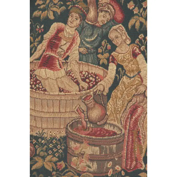 Le Vin Et la Vigne French Tapestry | Close Up 2