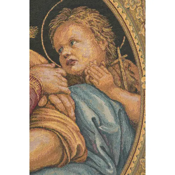 Madonna Della Seggiola I Belgian Tapestry Wall Hanging | Close Up 2