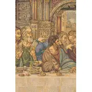 The Last Supper Large Belgian Tapestry Wall Hanging - 62 in. x 26 in. cotton/viscose/Polyester by Leonardo da Vinci | Close Up 2