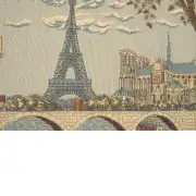 Paris, Arc and Notre Dame Belgian Tapestry Wall Hanging | Close Up 2