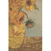 Sunflowers by Van Gogh I Belgian Tapestry Wall Hanging | Close Up 2