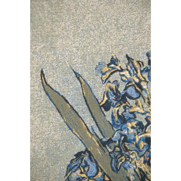 Vase Iris by Van Gogh Belgian Tapestry Wall Hanging | Close Up 1