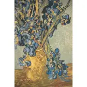 Vase Iris by Van Gogh Belgian Wall Tapestry | Close Up 2