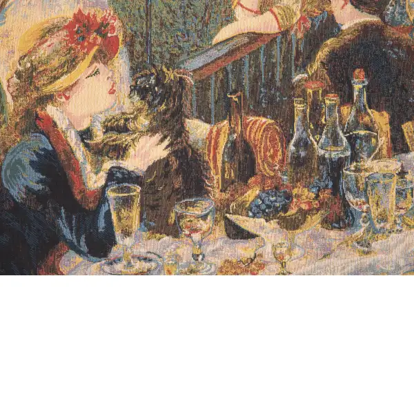 Luncheon Of The Boating Party by Renoir Belgian Tapestry Wall Hanging | Close Up 2