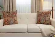 Armoires Au Heaume Tapestry Cushion Cover - 19 in. x 19 in. Cotton by Charlotte Home Furnishings Inc | Close Up 5