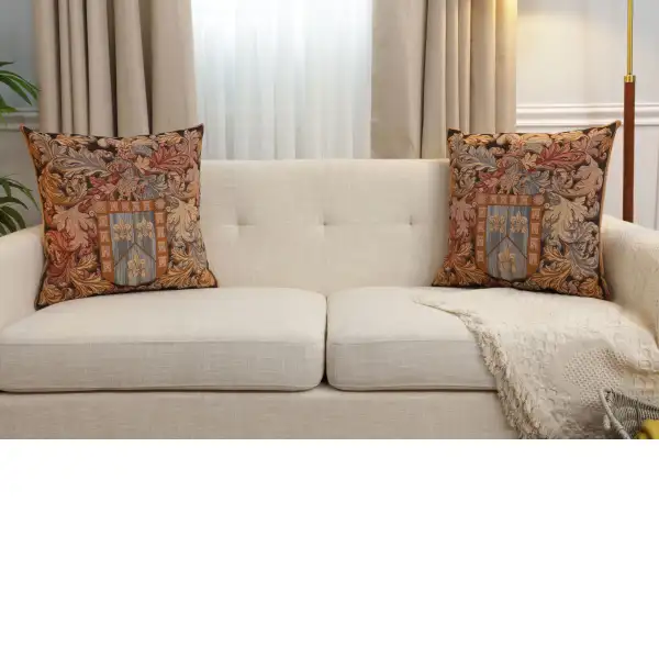 Armoires Au Heaume Tapestry Cushion Cover - 19 in. x 19 in. Cotton by Charlotte Home Furnishings Inc | Close Up 5