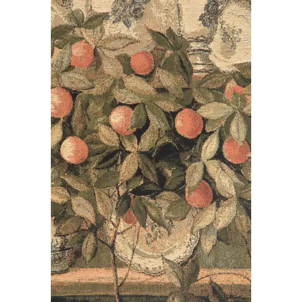 Orangerie Belgian Tapestry Wall Hanging - 28 in. x 40 in. Cotton/Viscose/Polyester by Charlotte Home Furnishings | Close Up 2