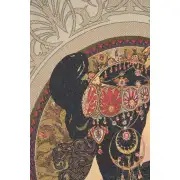 Brunette Byzantine Belgian Tapestry Wall Hanging | Close Up 1