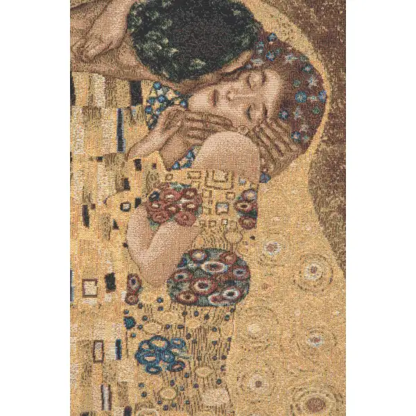 Kissed by Klimt Belgian Tapestry Wall Hanging | Close Up 1