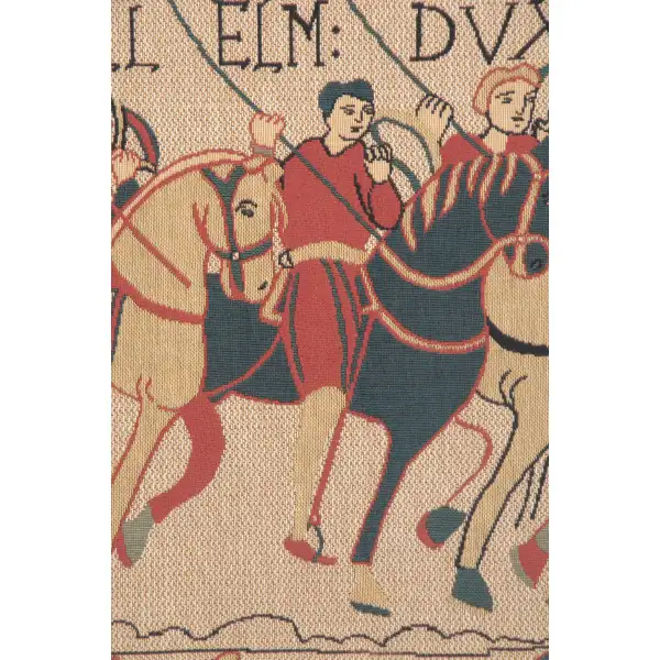 Bayeux Chevaliers Belgian Tapestry Wall Hanging - 25 in. x 18 in. cottonampViscose by Charlotte Home Furnishings | Close Up 1