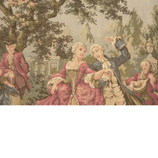 Society in the Park Right Belgian Tapestry Wall Hanging | Close Up 1