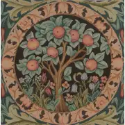 C Charlotte Home Furnishings Inc Orange Tree I French Tapestry Cushion - 19 in. x 19 in. Cotton by William Morris | Close Up 1