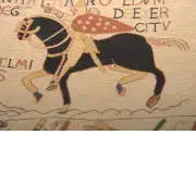 Bayeux Horse I Belgian Cushion Cover - 14 in. x 14 in. Cotton by Charlotte Home Furnishings | Close Up 2