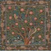 C Charlotte Home Furnishings Inc Woodpecker French Tapestry Cushion - 19 in. x 19 in. Cotton by William Morris | Close Up 1