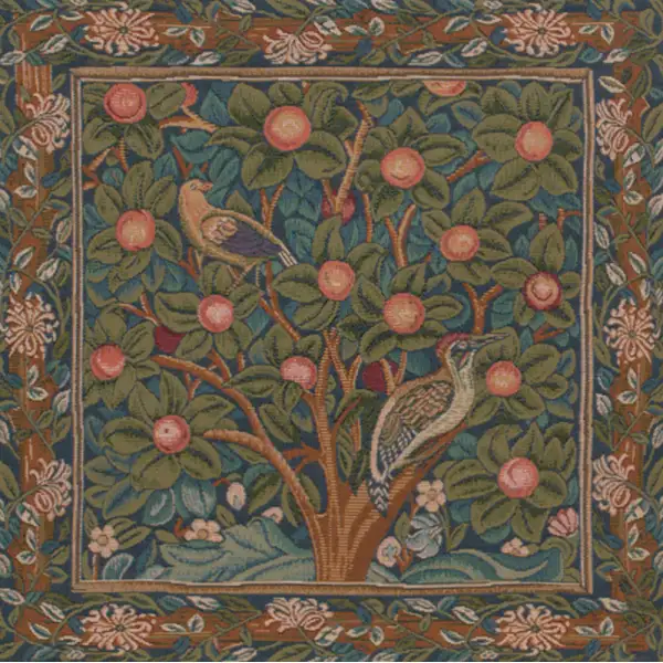 C Charlotte Home Furnishings Inc Woodpecker French Tapestry Cushion - 19 in. x 19 in. Cotton by William Morris | Close Up 1