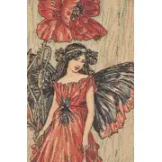 C Charlotte Home Furnishings Inc Poppy Fairy Cicely Mary Barker I European Cushion Cover - 18 in. x 18 in. Cotton by Cicely Mary Barker | Close Up 2