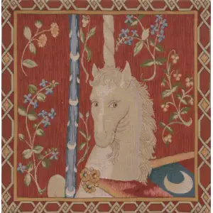 La Licorne Tapestry Cushion Cover - 19 in. x 19 in. Cotton by Charlotte Home Furnishings Inc