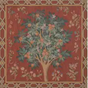 C Charlotte Home Furnishings Inc Orange Tree Large French Tapestry Cushion - 19 in. x 19 in. Cotton by William Morris | Close Up 1