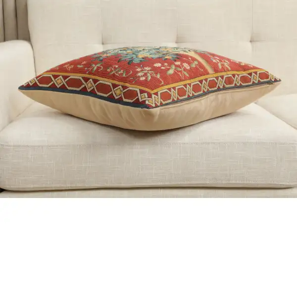 C Charlotte Home Furnishings Inc Orange Tree Large French Tapestry Cushion - 19 in. x 19 in. Cotton by William Morris | Close Up 3