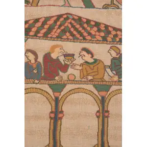 Bayeux Le Repas Tapestry Cushion Cover - 19 in. x 19 in. Cotton by Charlotte Home Furnishings Inc