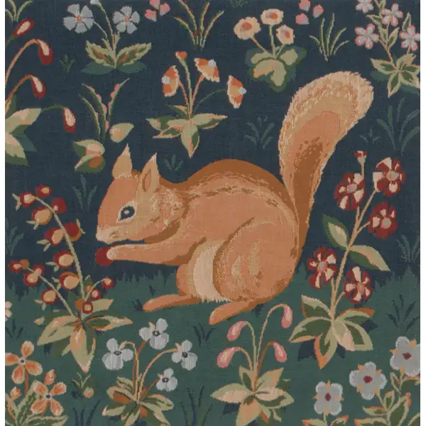 Tree Squirrel Cushion - 19 in. x 19 in. Cotton by Charlotte Home Furnishings | Close Up 1