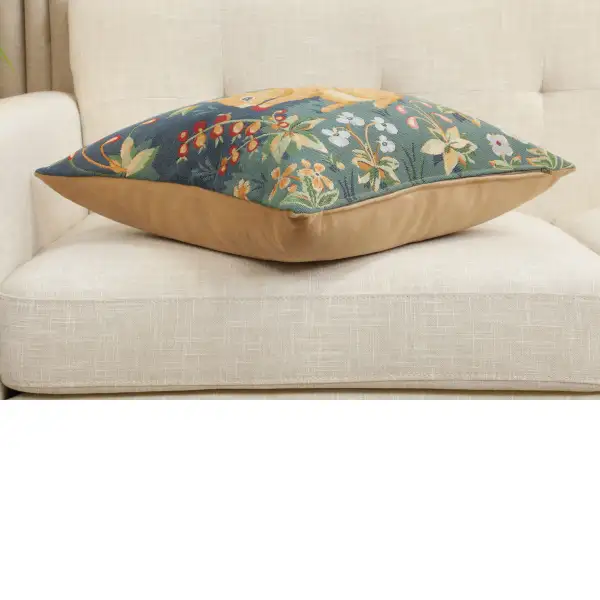 Tree Squirrel Tapestry Cushion Cover - 19 in. x 19 in. Cotton by Charlotte Home Furnishings Inc | Close Up 3