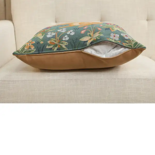 Tree Squirrel Tapestry Cushion Cover - 19 in. x 19 in. Cotton by Charlotte Home Furnishings Inc | Close Up 4