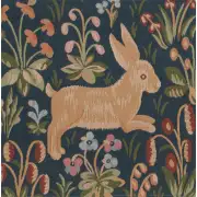 Medieval Rabbit Running Cushion - 19 in. x 19 in. Cotton by Charlotte Home Furnishings | Close Up 1