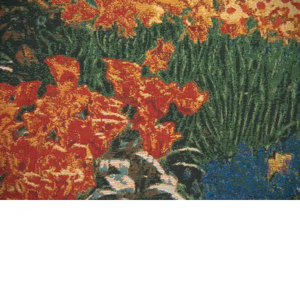 Keukenhof Blue Belgian Tapestry - 69 in. x 48 in. Cotton/Viscose/Polyester by Charlotte Home Furnishings | Close Up 1