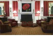 Poppy Red Belgian Wall Tapestry | Life Style 1