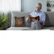 Flora Cotta Black II Belgian Couch Pillow | Life Style 2