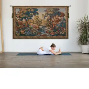 Verdure Aubusson Belgian Tapestry - 69 in. x 41 in. Cotton/Viscose/Polyester by Charlotte Home Furnishings Inc