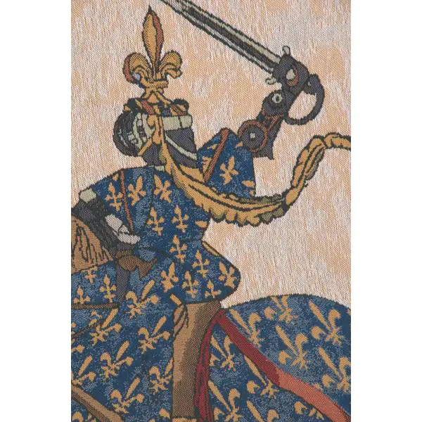 Tournament Of Knights Roi Rene Belgian Tapestry - 46 in. x 33 in. Cotton/Viscose/Polyester by Charlotte Home Furnishings | Close Up 2