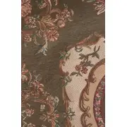 Floral Medallion Green European Throw | Close Up 2