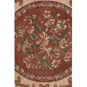 Floral Medallion Rust European Throw | Close Up 1