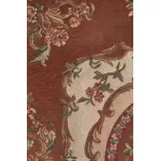 Floral Medallion Rust European Throw | Close Up 2