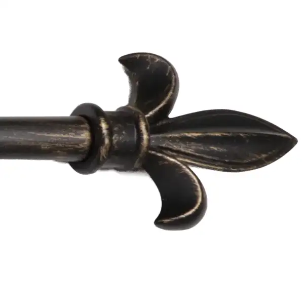 Fleur de Lys Antique 48-84 Tapestry Hanging Rod | Close Up 1