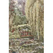 Bridge Monet's Garden Belgian Tapestry Cushion - 17 in. x 17 in. Cotton by Claude Monet | Close Up 2
