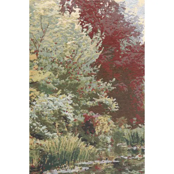 C Charlotte Home Furnishings Inc Trees Monet's Garden Belgian Tapestry Cushion - 17 in. x 17 in. Cotton by Claude Monet | Close Up 2