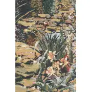 Yellow Flowers Monet's Garden Belgian Couch Pillow | Close Up 2