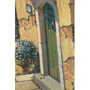 C Charlotte Home Furnishings Inc Bellagio Village Door Belgian Tapestry Cushion - 17 in. x 17 in. Cotton by Robert Pejman | Close Up 2